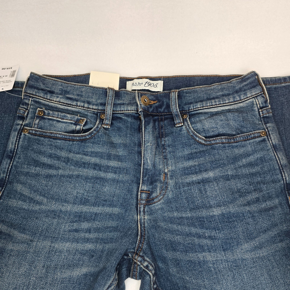 JOS A Bank 1905 Men’s Jeans 30x30 Tailored Fit Blue Denim NWT